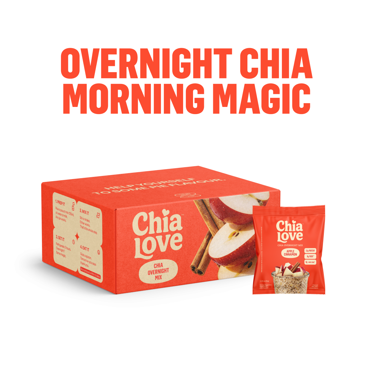 Chia Overnight Mix - Box of 8 Individual Pouches