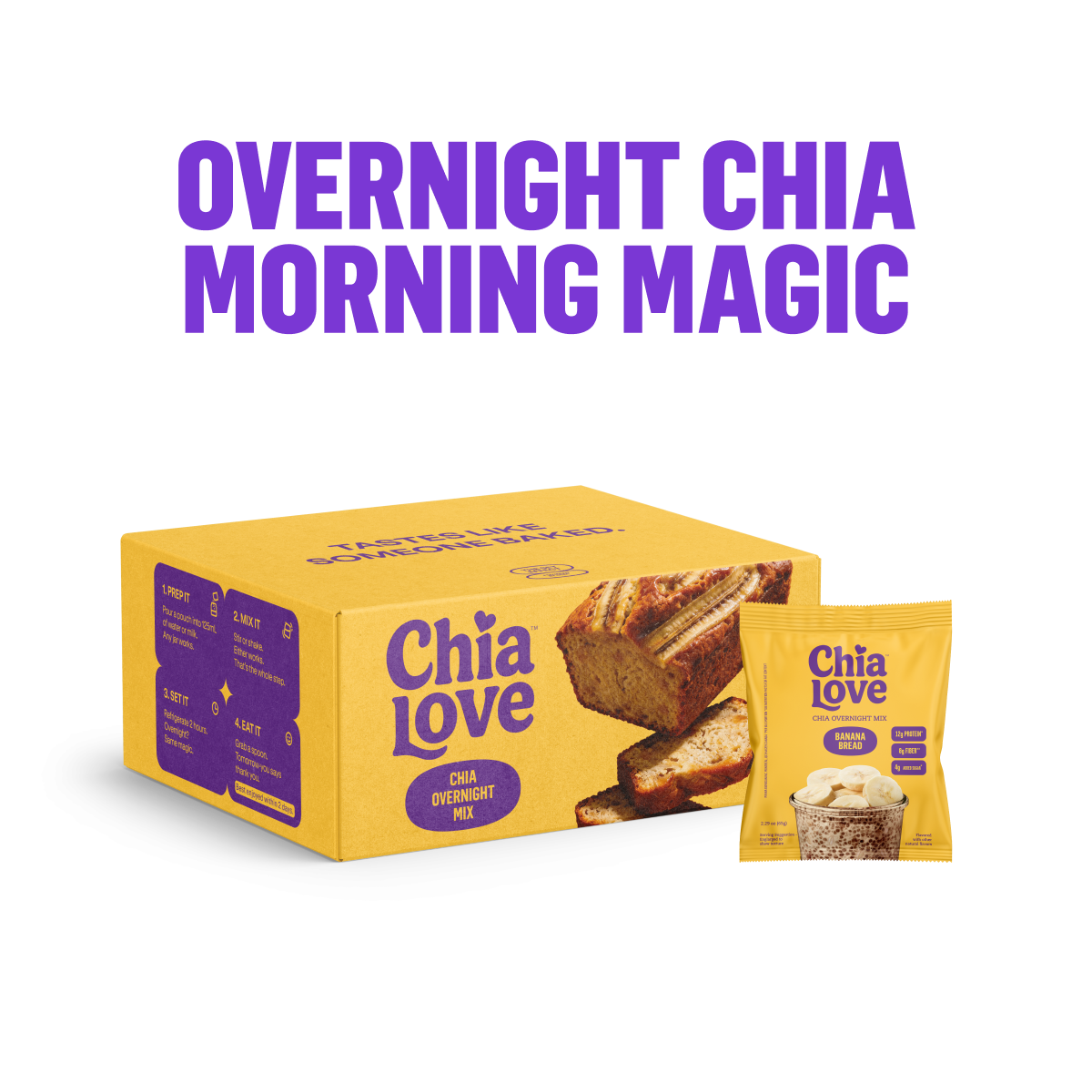 Chia Overnight Mix - Box of 8 Individual Pouches