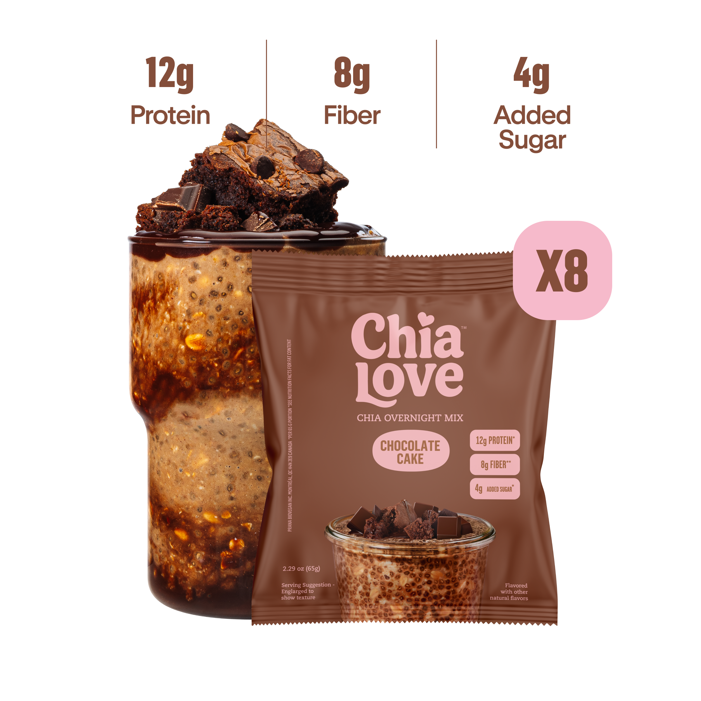Chia Overnight Mix - Box of 8 Individual Pouches