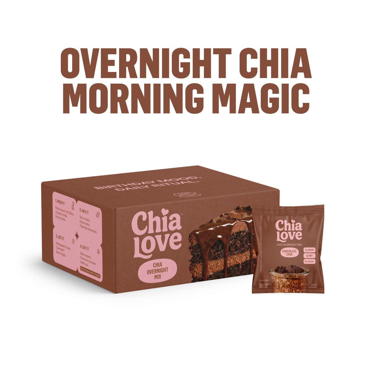 Chia Overnight Mix - Box of 8 Individual Pouches
