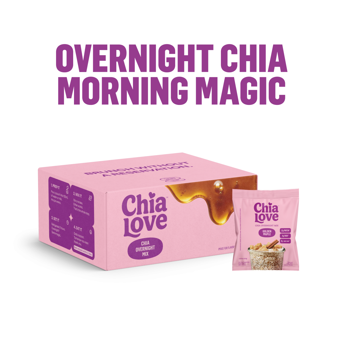 Chia Overnight Mix - Box of 8 Individual Pouches