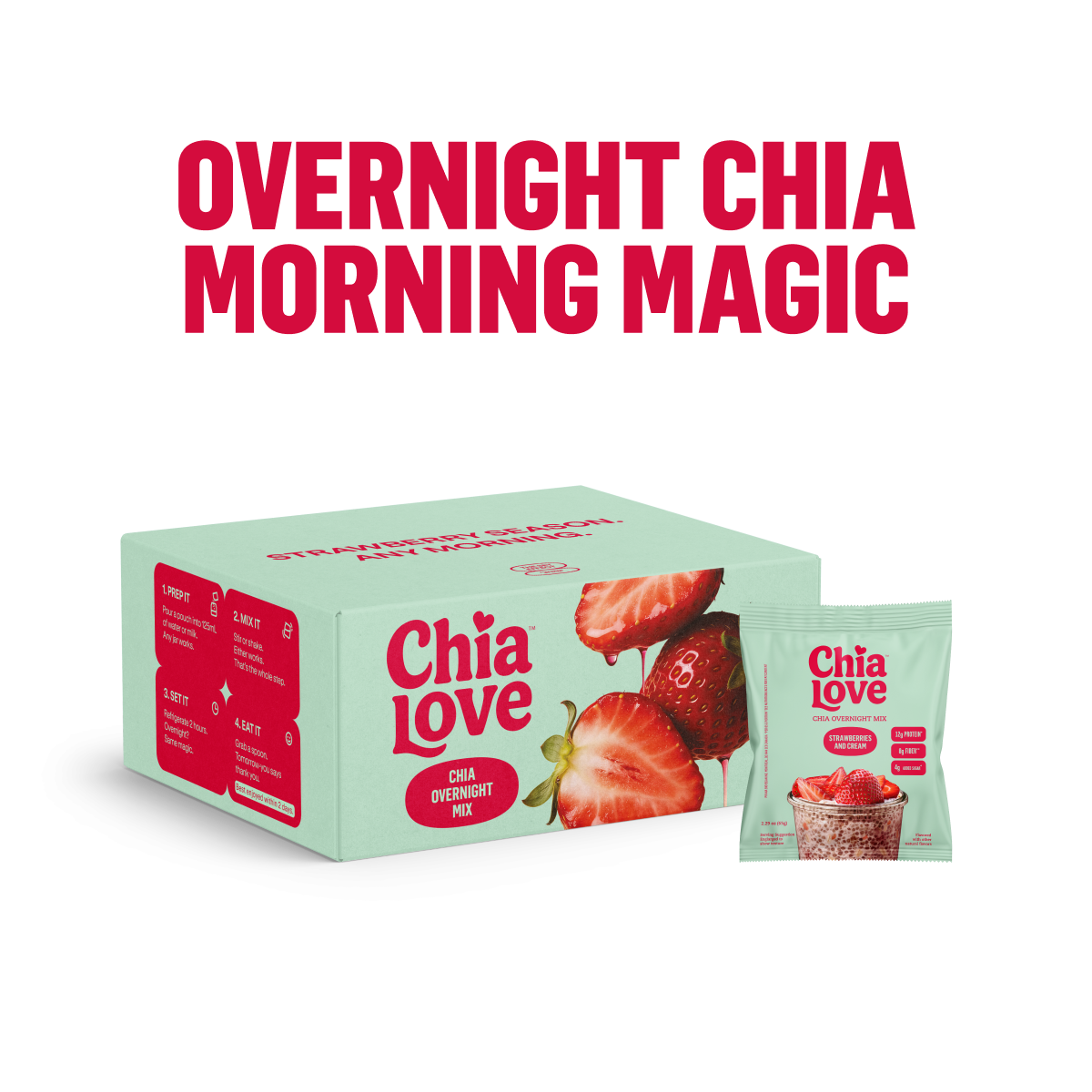 Chia Overnight Mix - Box of 8 Individual Pouches