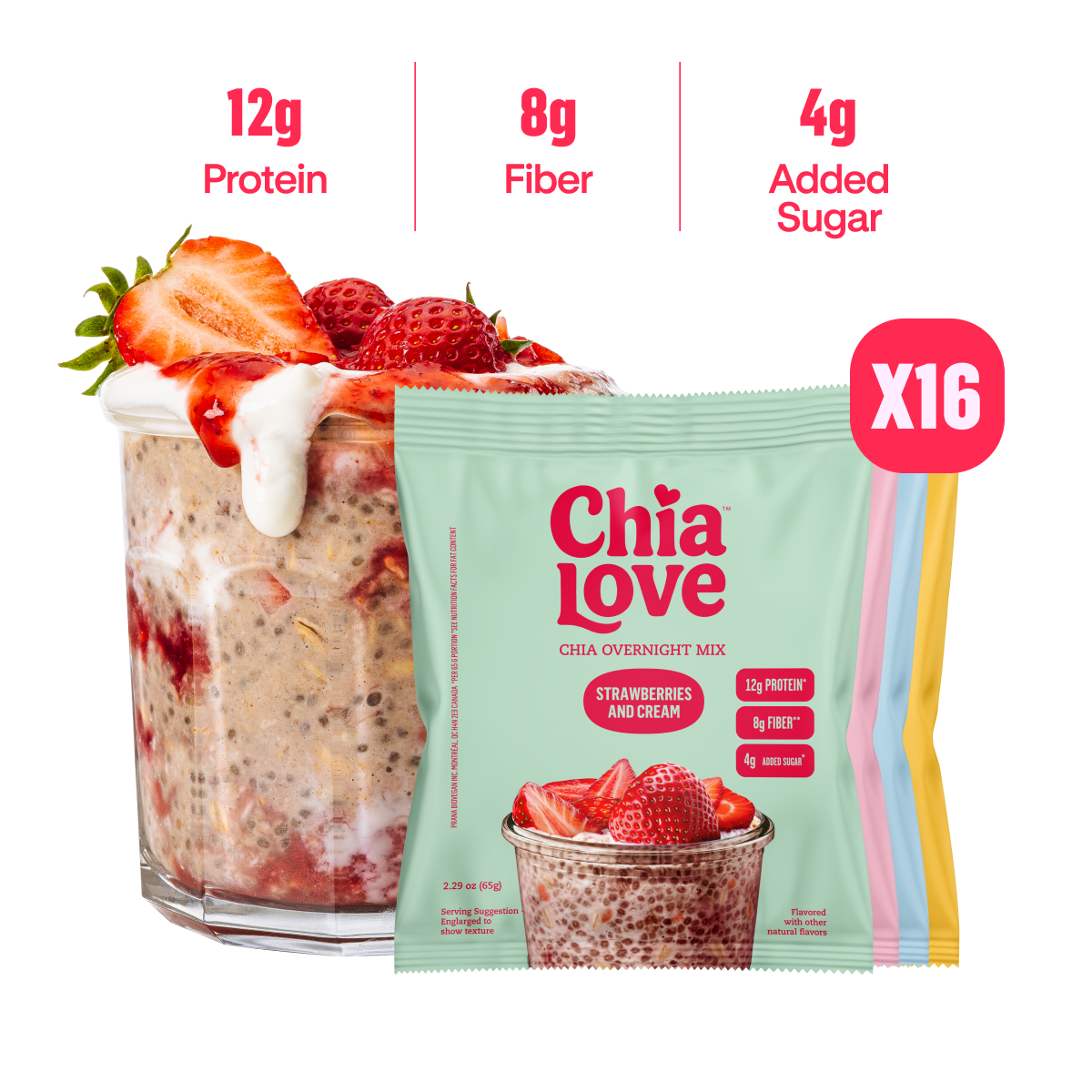 Chia Overnight Mix - Variety Pack (16)