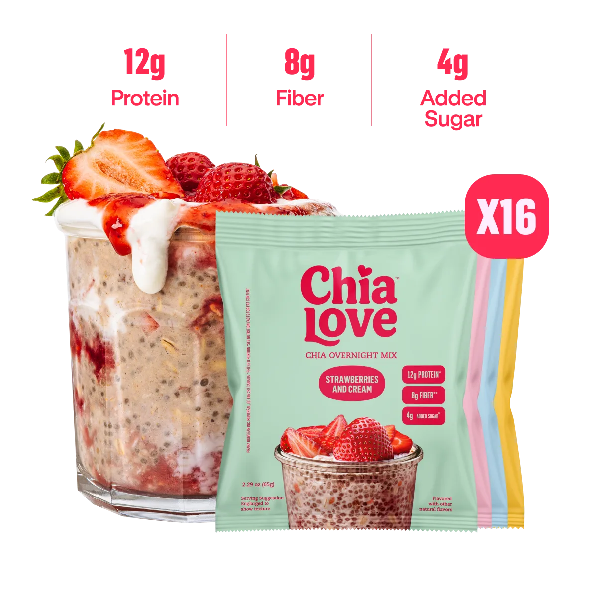 Chia Overnight Mix - Variety Pack (16)